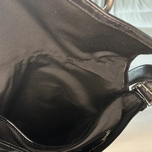 Coach Black Crossbody Bag with Silver Accents - Picture 5 of 8